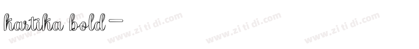 kartika bold字体转换